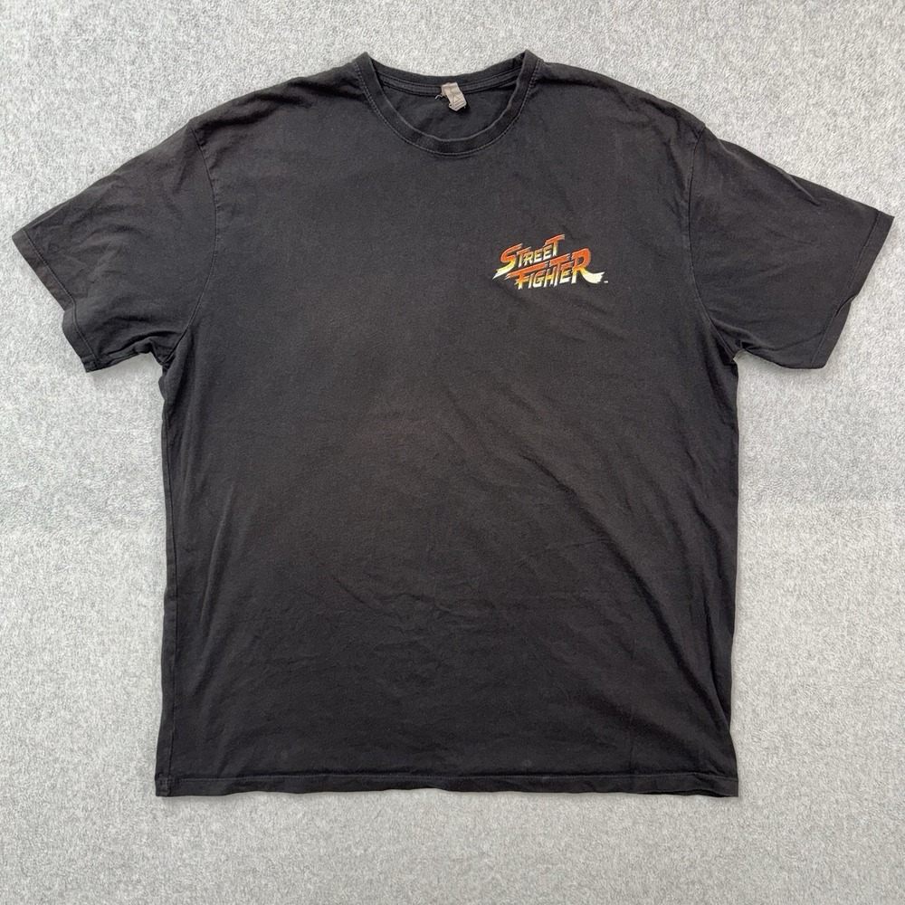 Platinum Street Fighter Capcom Graphic T-Shirt 2XL Black Delta Pro Weight